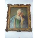 Signed Framed Oil on Canvas - Portrait of a Bearded Man - Visible Picture 49.5cm x 59cm