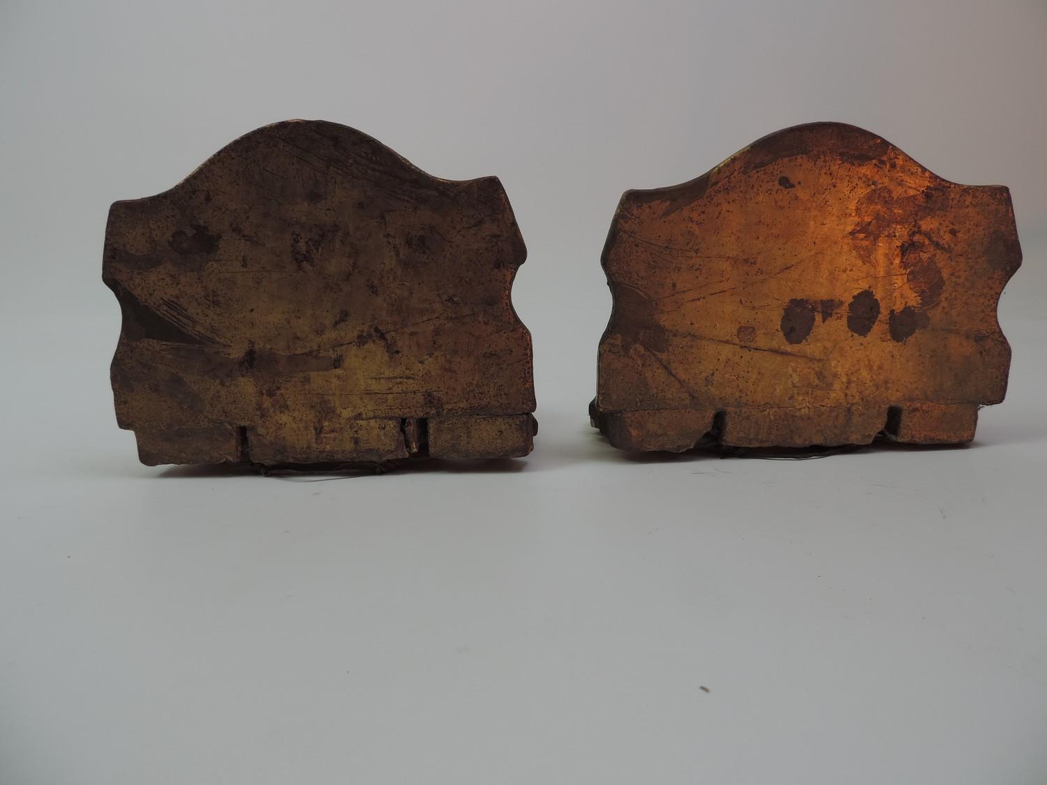 Pair of Carved Wood Gilt Wall Brackets - 15.5cm High - Image 3 of 3