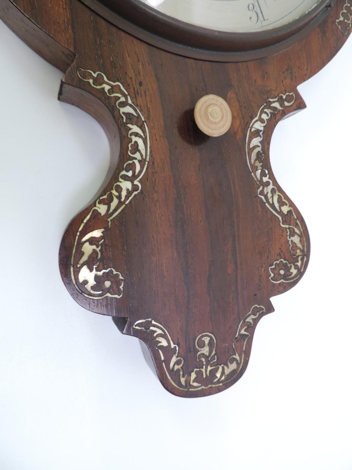 19th Century Barometer with Mother of Pearl Inlay - Budge Callington - 110cm - Image 3 of 5