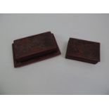 2x Chinese Jewellery Boxes - One with Tray
