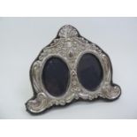 Double Oval Silver Mounted Photo Frame - London 1987 - 15.5cm High