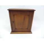 Mahogany and Inlay Smoker's Cabinet with Fitted Interior - 27cm High x 25cm Wide
