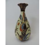 C H Brannam Vase - James Dudeny 1890 - 28cm High - Signed to Base