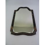 Bevel Edged Mirror in Hand Painted Chinese Frame