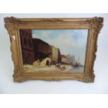 Gilt Framed Oil on Canvas - Venice - W. Pritchard - Visible Picture 48cm x 32cm