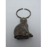 Silver Babies Cat Rattle - Birmingham Adie & Lovekin Ltd - 4cm - 9gms