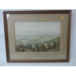 Framed Watercolour - Marked to Verso - St Paul de Vance France - Indistinct Signature to Bottom Left