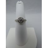 18ct White Gold and Diamond (approx 1ct) Ring - Size N