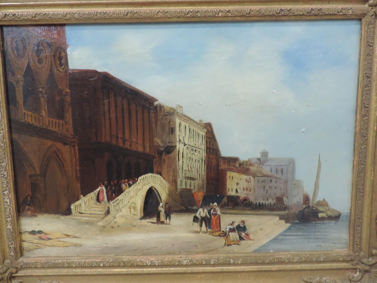 Gilt Framed Oil on Canvas - Venice - W. Pritchard - Visible Picture 48cm x 32cm - Image 2 of 8