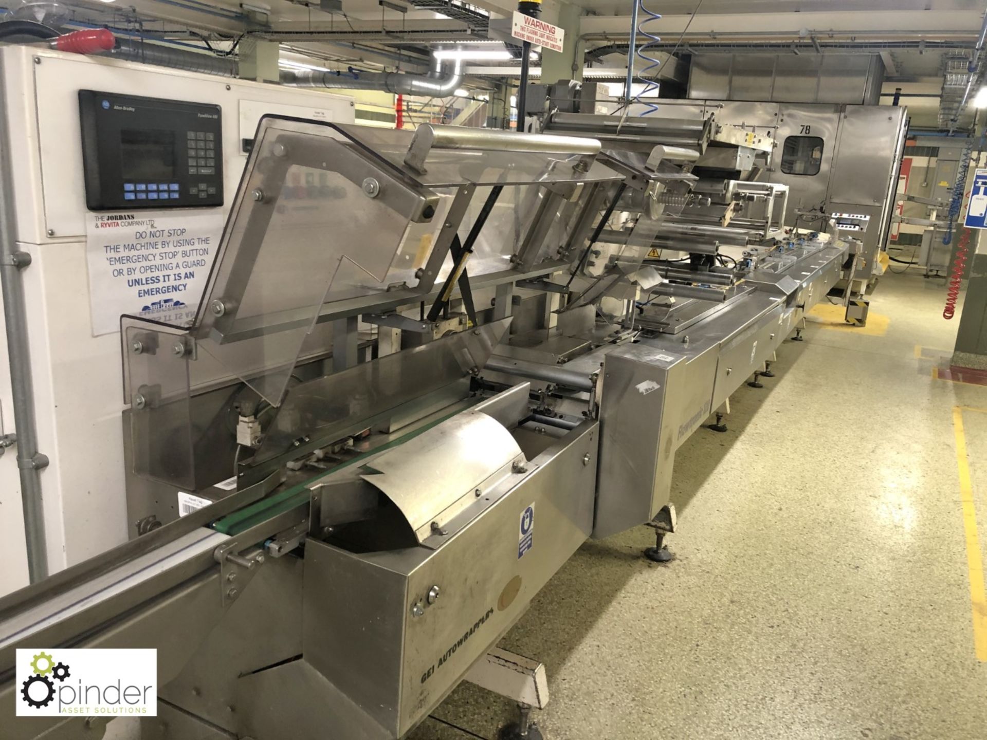 GEI Autowrappers Flowtronic 120 Flow Wrapper, year 2003, with crimping head 160mm width, AB - Image 11 of 16
