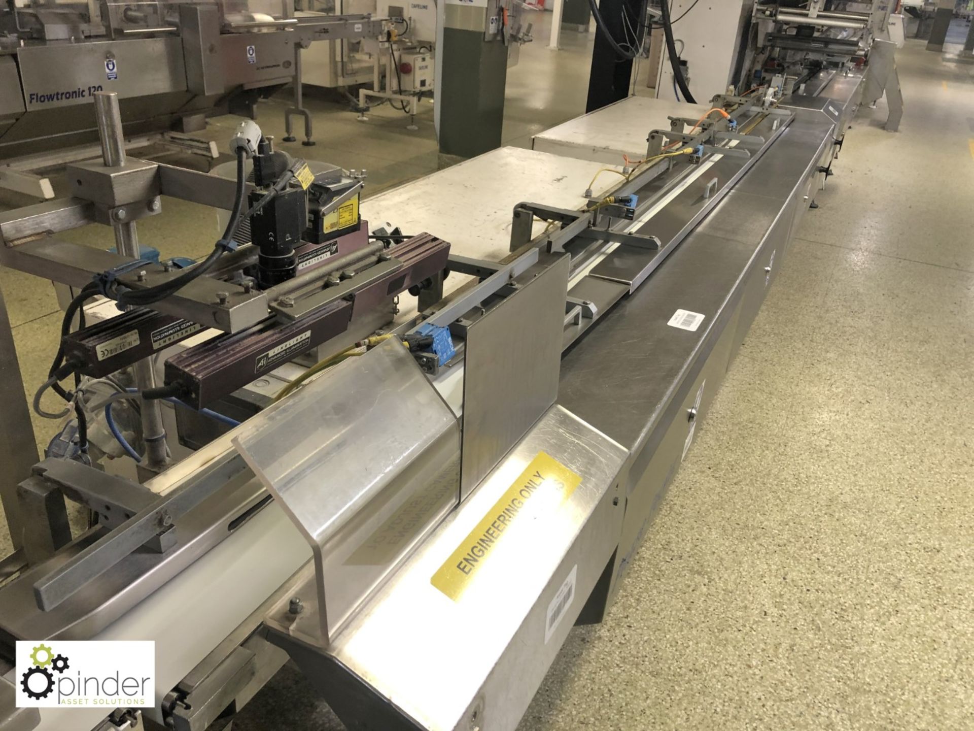 GEI Autowrappers Flowtronic 120 Flow Wrapper, year 2003, with crimping head 160mm width, AB - Image 15 of 15