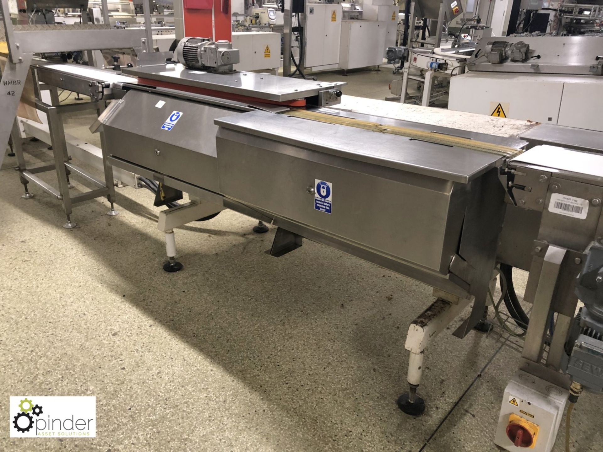 Stainless steel Cereal Bar Turning Belt Conveyor and 90° Conveyor Unit (please note there is a