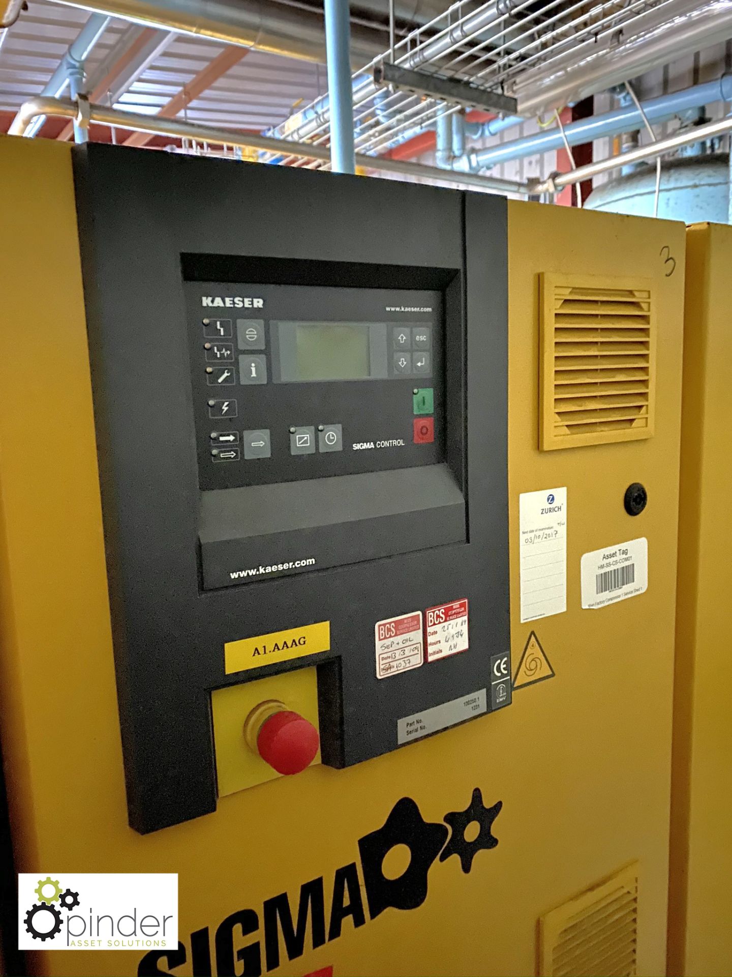 Kaeser BSD 62 Rotary Screw Air Compressor, 8bar MW - Image 5 of 6