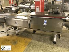 Stainless steel Cereal Bar Turning Belt Conveyor and 90° Conveyor Unit (please note there is a