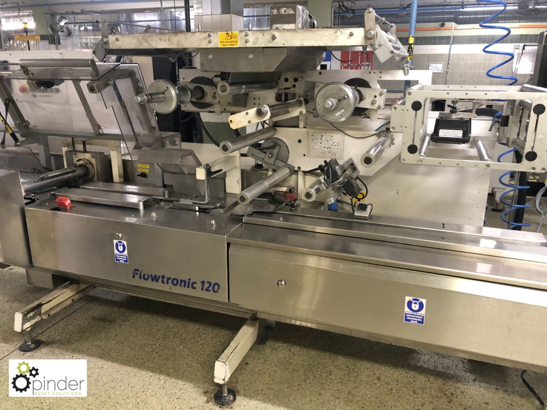 GEI Autowrappers Flowtronic 120 Flow Wrapper, year 2003, with crimping head 160mm width, AB - Image 4 of 16