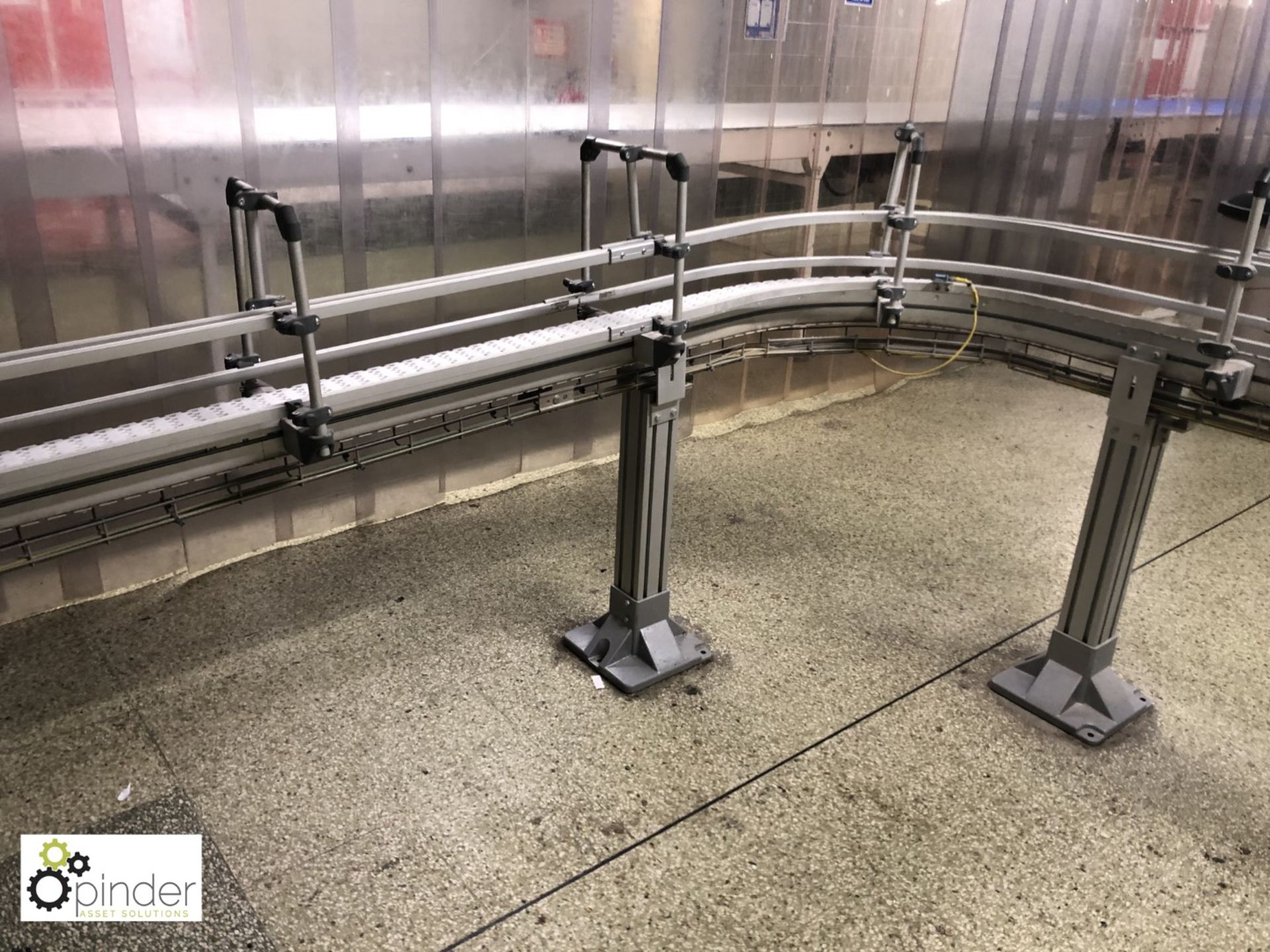 Stainless steel Intralox Conveyor Unit, with 90° turn, 4.7m to arc, arc to end 2.1m (please note - Image 3 of 6