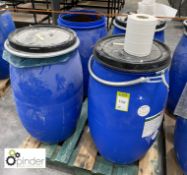4 100litre drums Larcowaterbase Topcoat, ¾full, 1