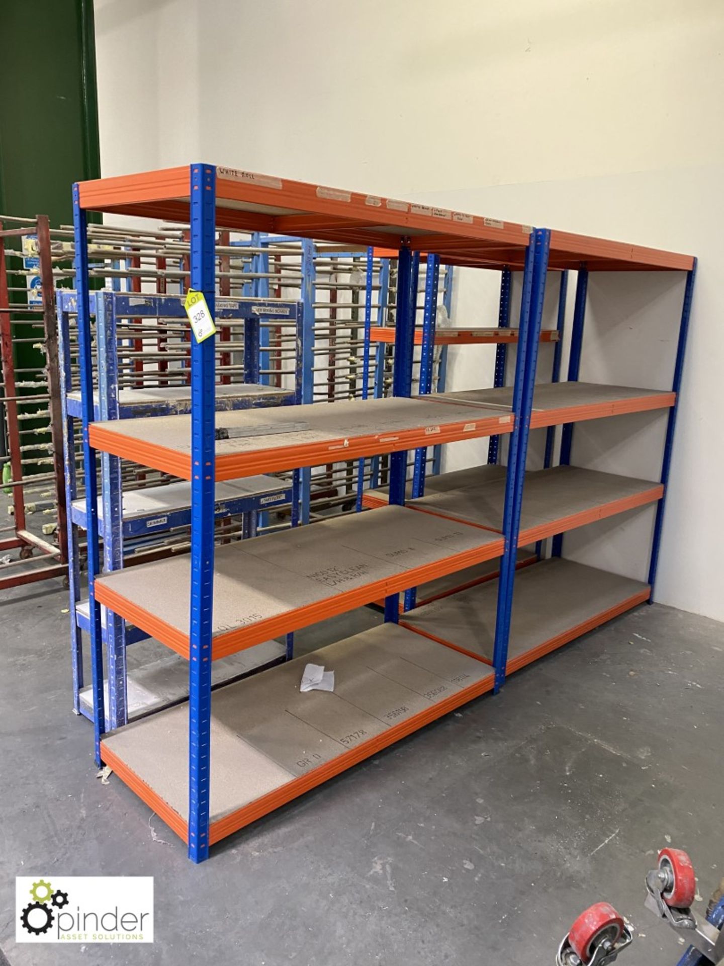 4 bays various adjustable Racking (please note the - Image 2 of 3