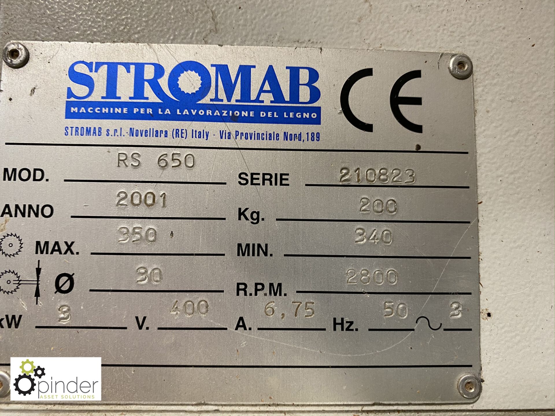 Stromab RS-650 Radial Arm Saw, year 2001, serial n - Image 4 of 5