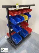 Double sided Parts Bin Trolley, with quantity plas