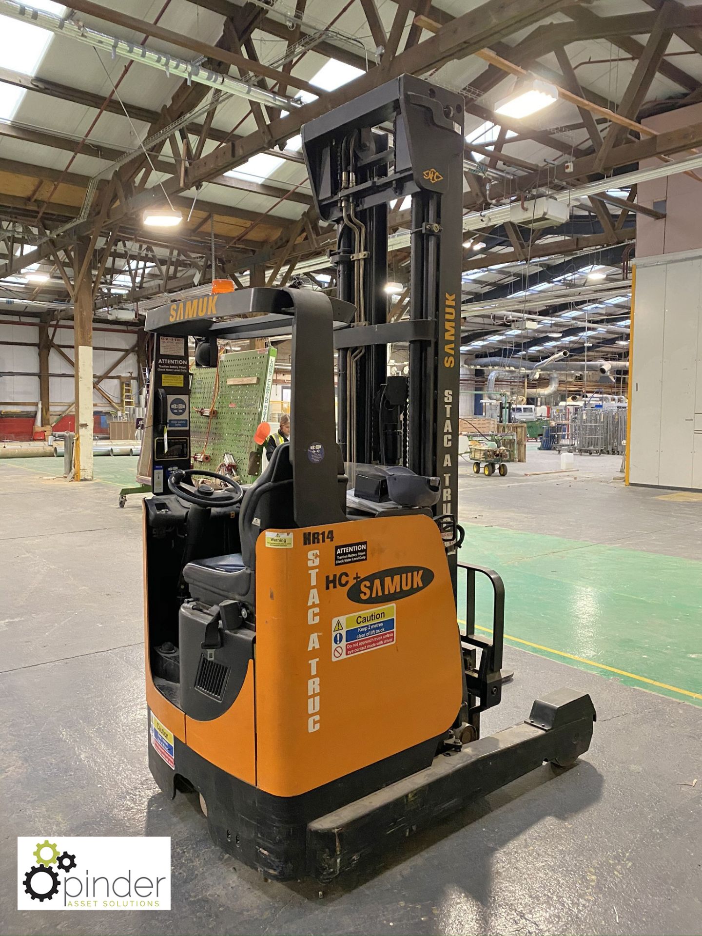 Samuk HR14 H14 Electric Reach Truck, 381 hours, 14 - Image 4 of 13