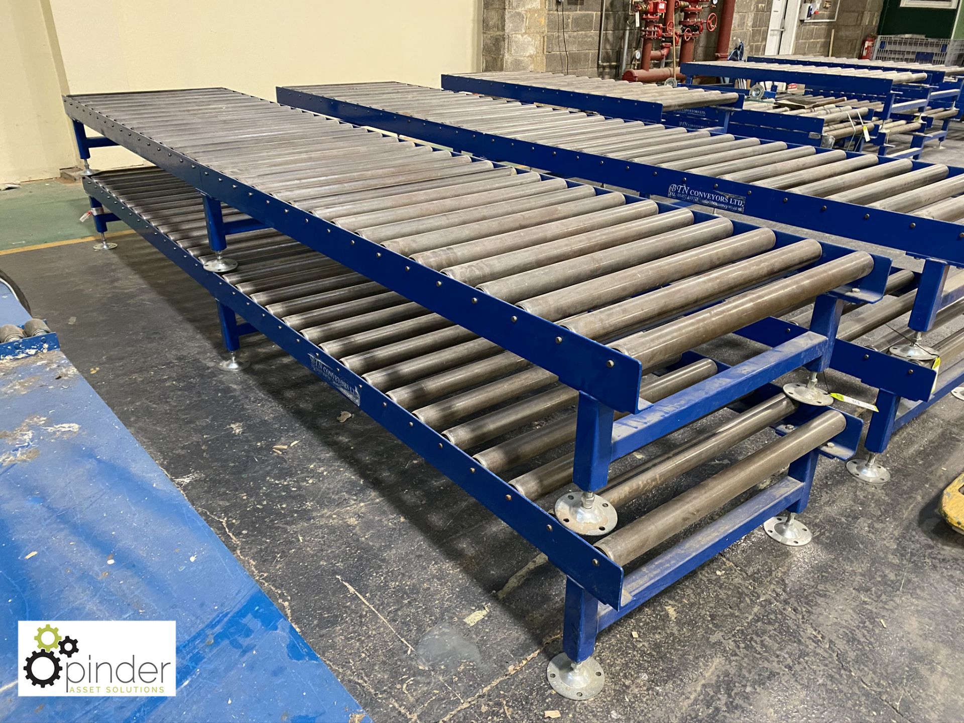 2 Roller Conveyor Sections, 4000mm x 850mm, with l