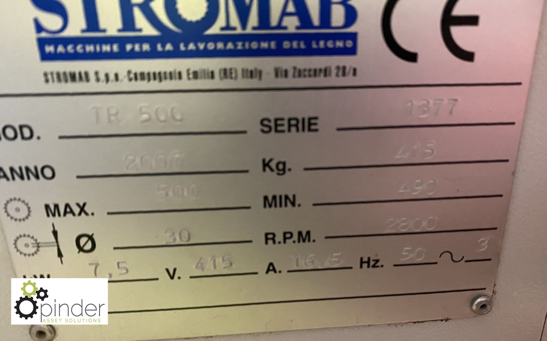 Stromab TR500 Cut off Saw, year 2007, serial numbe - Image 9 of 9