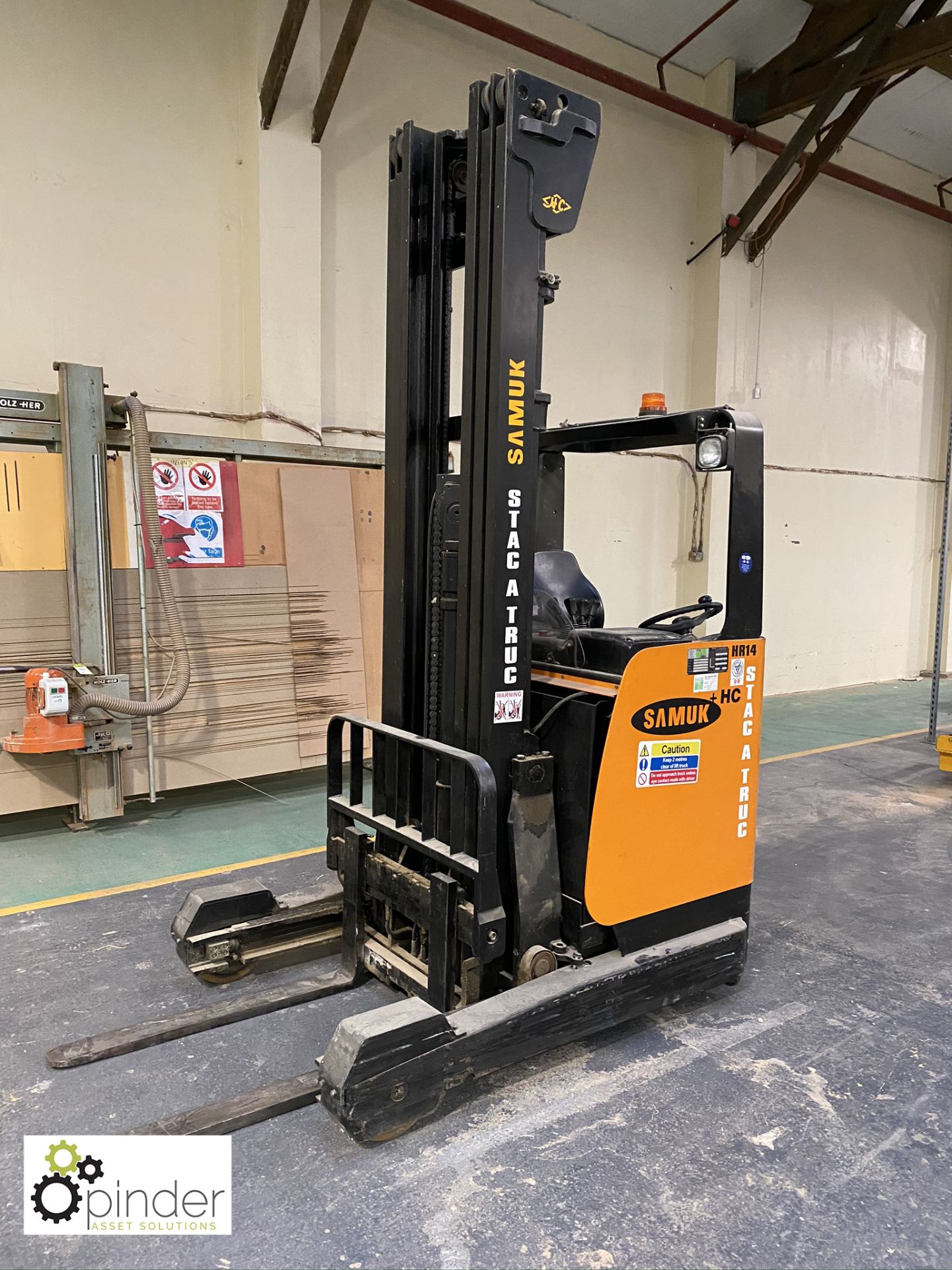 Samuk HR14 H14 Electric Reach Truck, 381 hours, 14