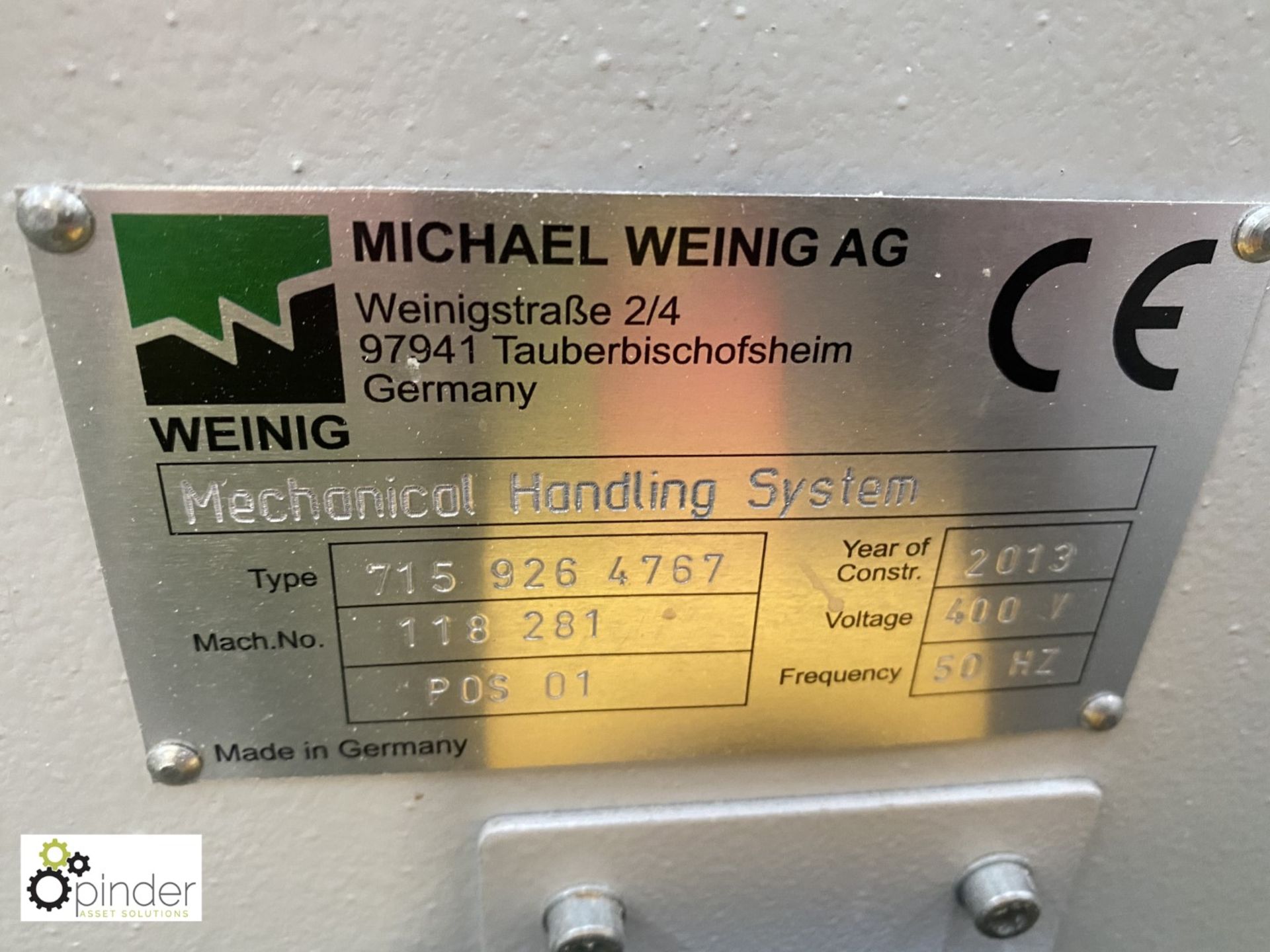 Weinig Conveyor Feed, type 715 926 4767, year 2013 - Image 7 of 7