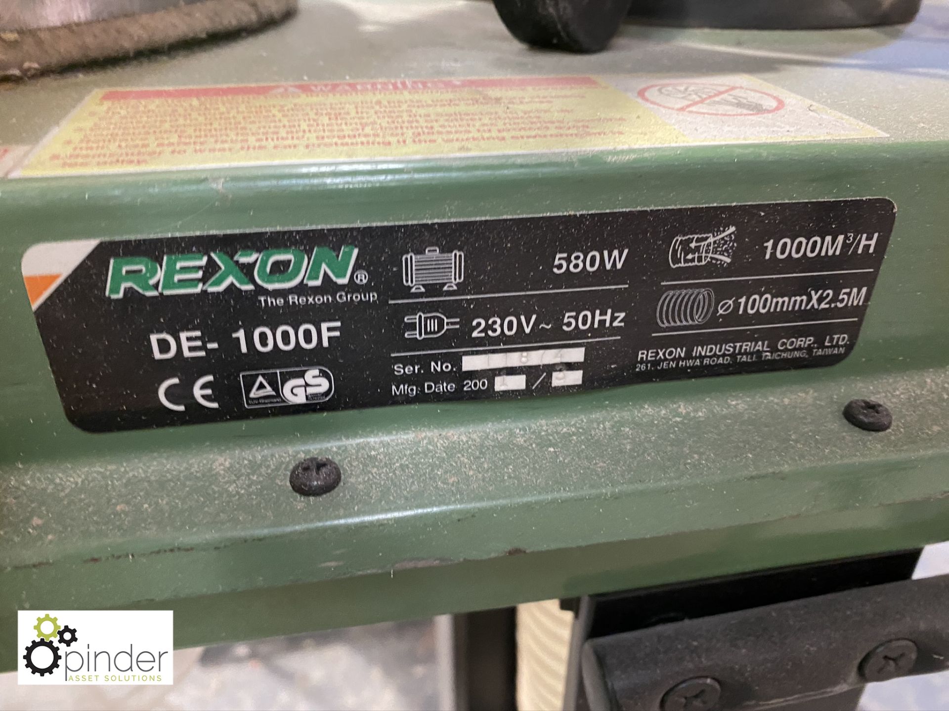 Rexon DE-1000F Dust Collection Unit, 240volts (ple - Image 2 of 3