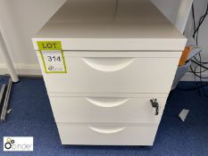 3-drawer Pedestal, white