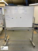Mobile double sided magnetic Dry Wipe Boards