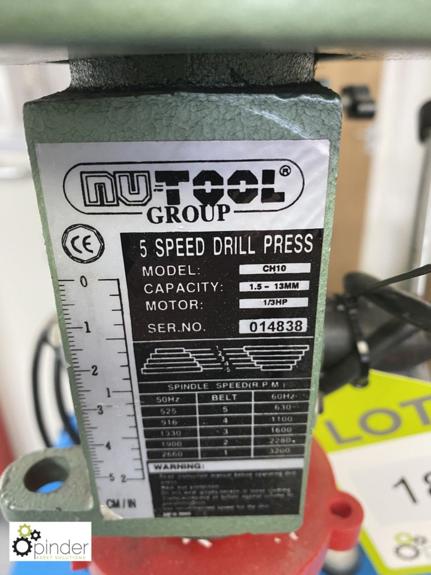 Nu-Tool 5-speed Drill Press, 240volts - Image 3 of 3
