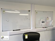 2 wall mounted Dry Wipe Boards, 1200mm x 900mm