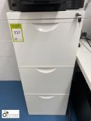 Steel 3-drawer Filing Cabinet, white