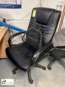 2 leather effect swivel office Armchairs