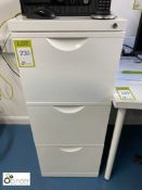 Steel 3-drawer Filing Cabinet, white
