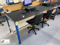 Adjustable Workbench, 2440mm x 760mm, with two power supplies