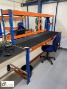 Adjustable Workbench, 2440mm x 760mm, with twin socket and overhead strip light