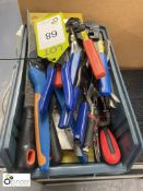 Quantity Crimping Tools, Clamps, Screwdrivers, etc, to parts bin