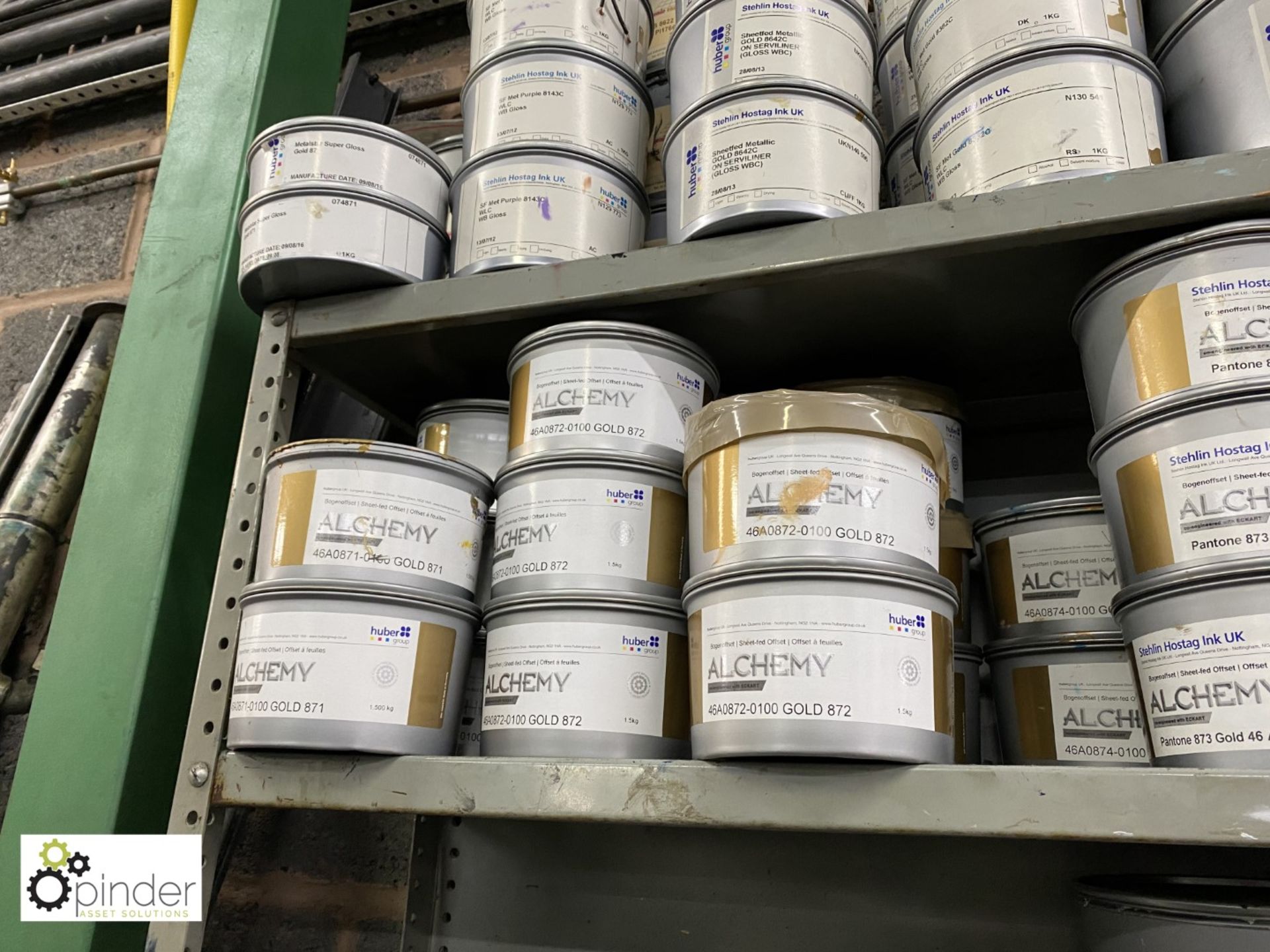 Quantity Huber Printing Inks, various glitter finish, full and part tins - Image 5 of 8