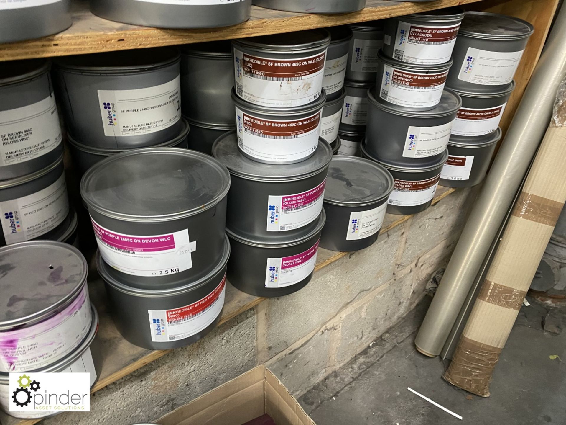 Quantity Huber Printing Inks, red tones, full and part tins - Image 5 of 6