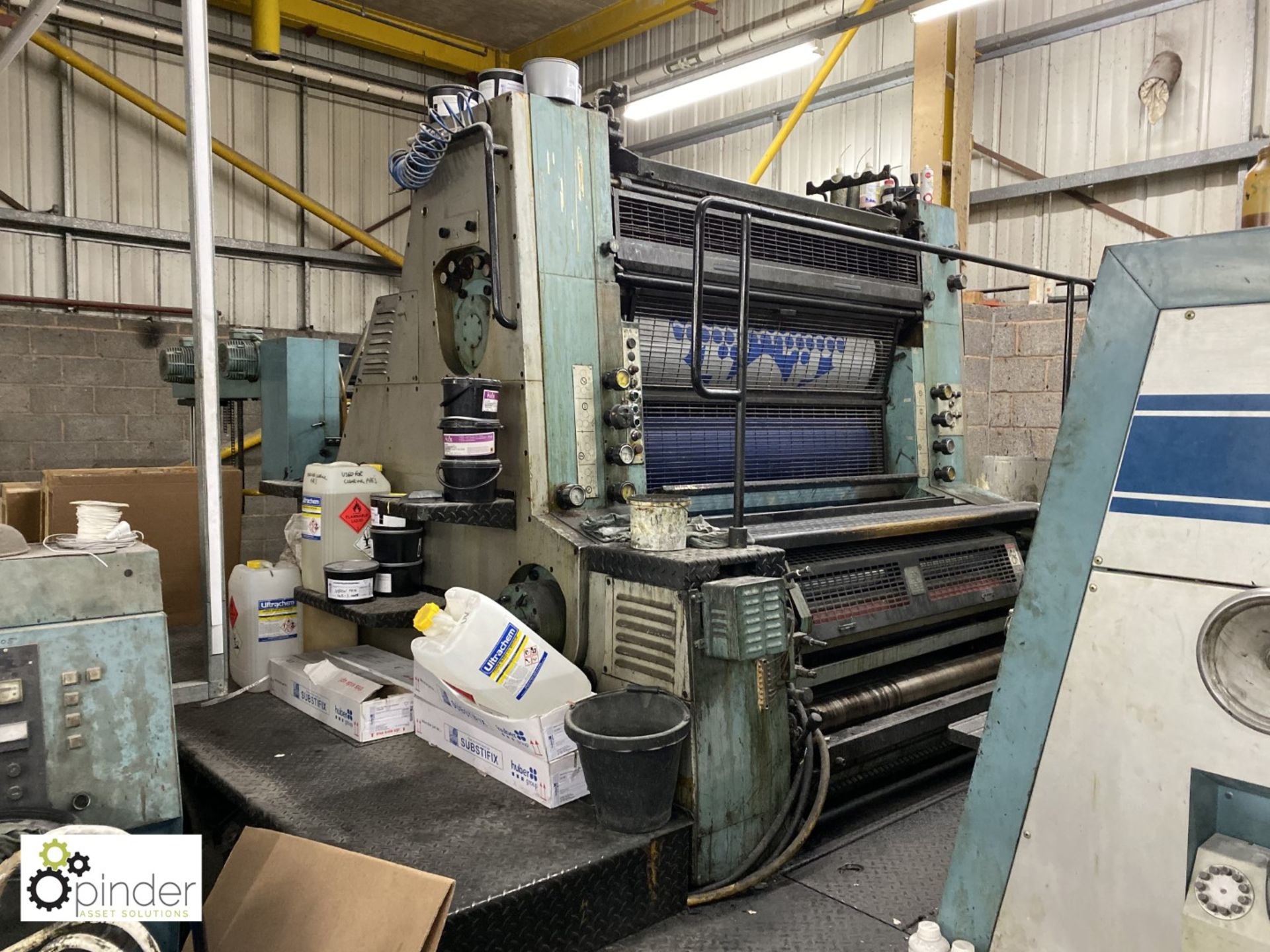 Man Roland 802 7 Series 826 2-colour Press, year 1981, serial number 11217B, max sheet size 1115mm x - Image 8 of 18
