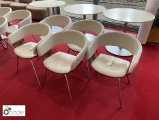 5 leather effect upholstered Refectory Chairs (located in Canteen on ground floor)