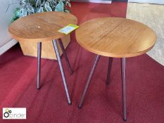 2 circular 3-leg Coffee Tables, 400mm diameter (located in Canteen on ground floor)
