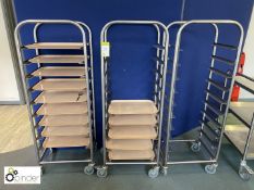 3 tubular framed 10-tray Trolleys (located in Canteen on ground floor)