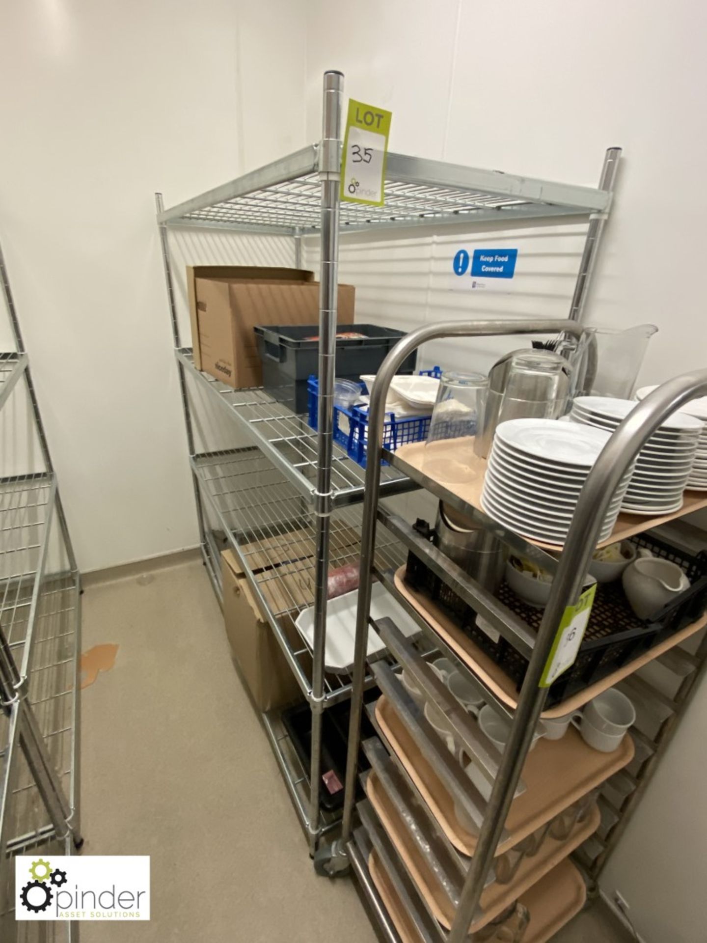 2 4-tier Racks, 1500mm x 600mm and 4-tier Rack, 1200mm x 600mm (located in Kitchen Store Room on - Image 4 of 6