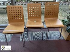 6 beech effect Refectory Chairs (located in Canteen on ground floor)