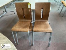 4 mahogany style Refectory Chairs (located in Canteen on ground floor)