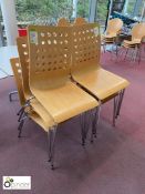 8 beech effect Refectory Chairs (located in Canteen on ground floor)